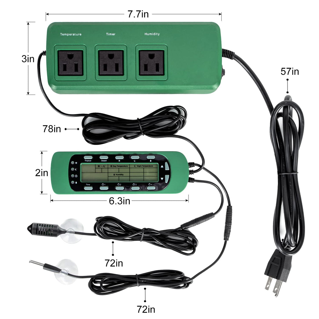 REPTI ZOO Reptile Digital Thermometer Hygrometer Controller for Tank