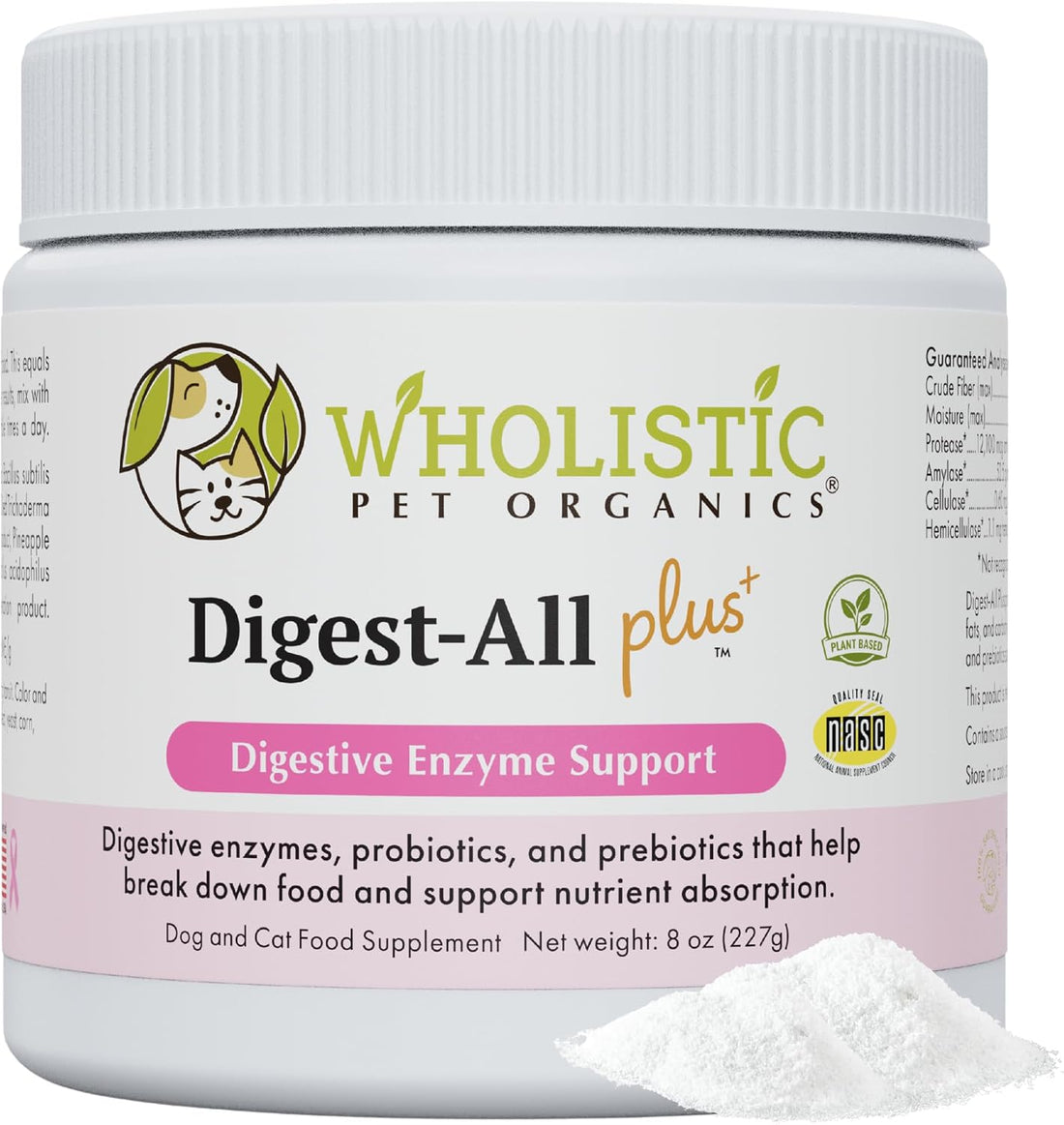 Probiotics for Dogs and Cats with Prebiotics, 4 Oz