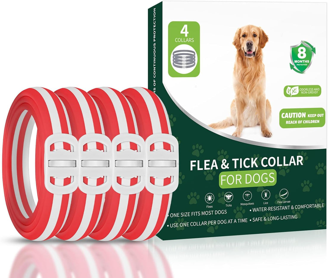 Flea and Tick Prevention for Dogs, 4 Flea Collars, 32 Months