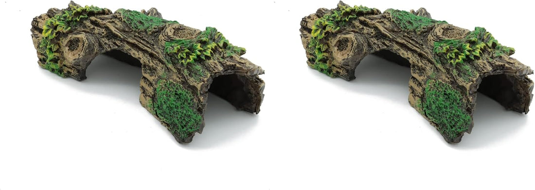 JIH Aquarium Decorations Resin Hollow Tree Trunk Ornament