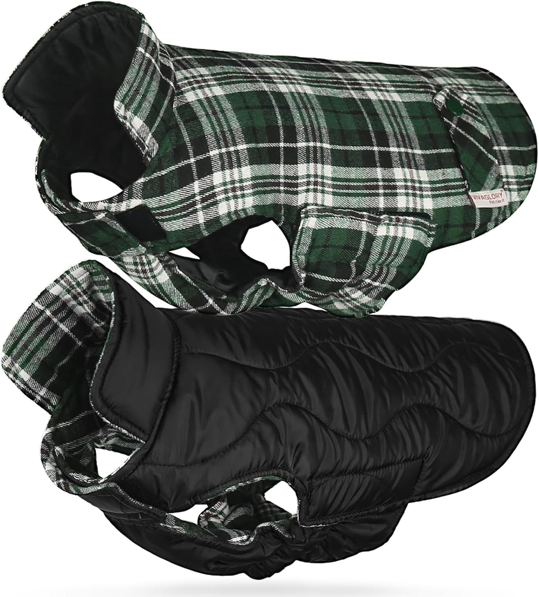 VIVAGLORY Dog Winter Coat Softjoy Warm Dog Jacket, S, Coffee