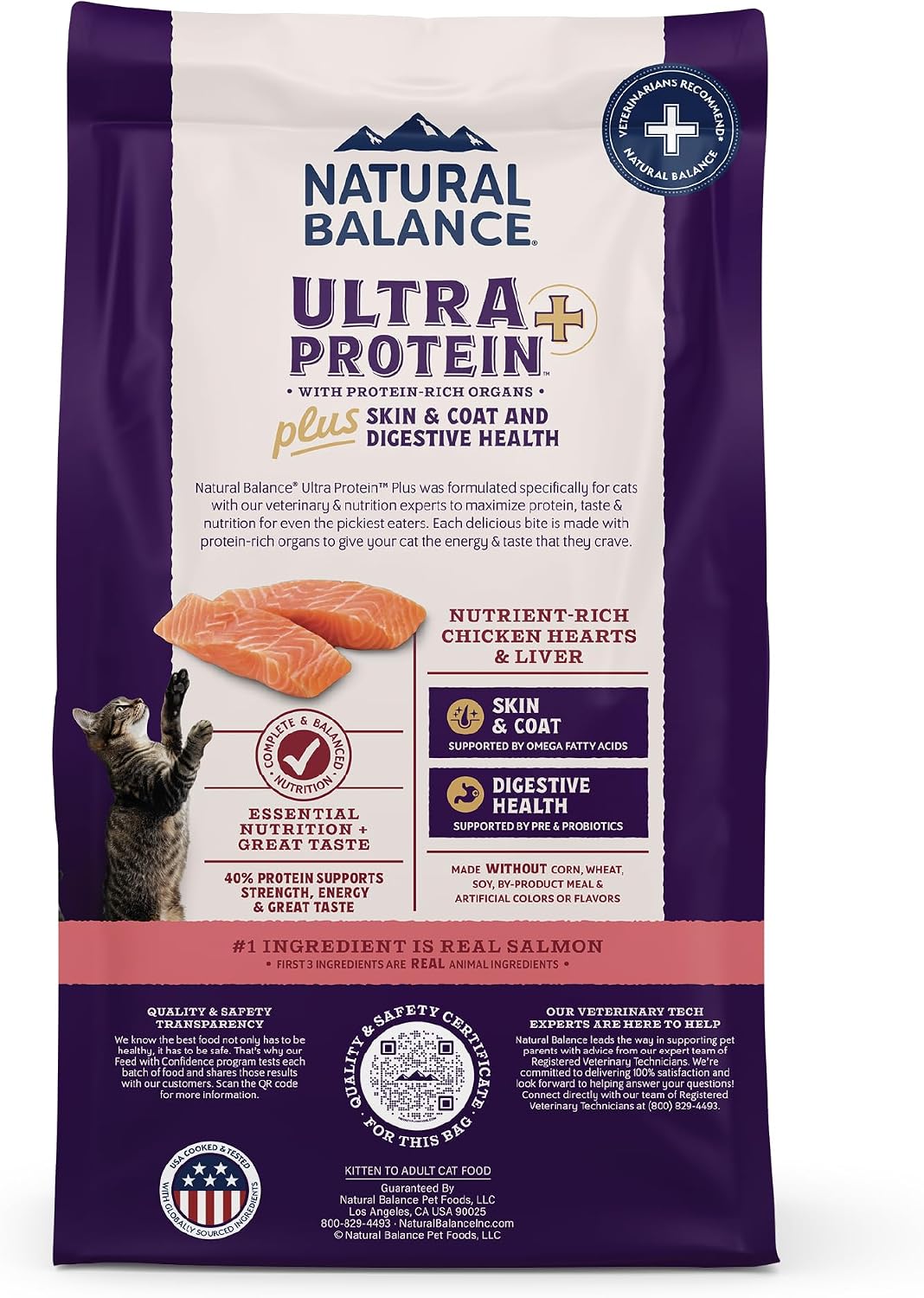 Natural Balance Ultra Protein Plus, Real Salmon & Chicken Meal, 5 lb