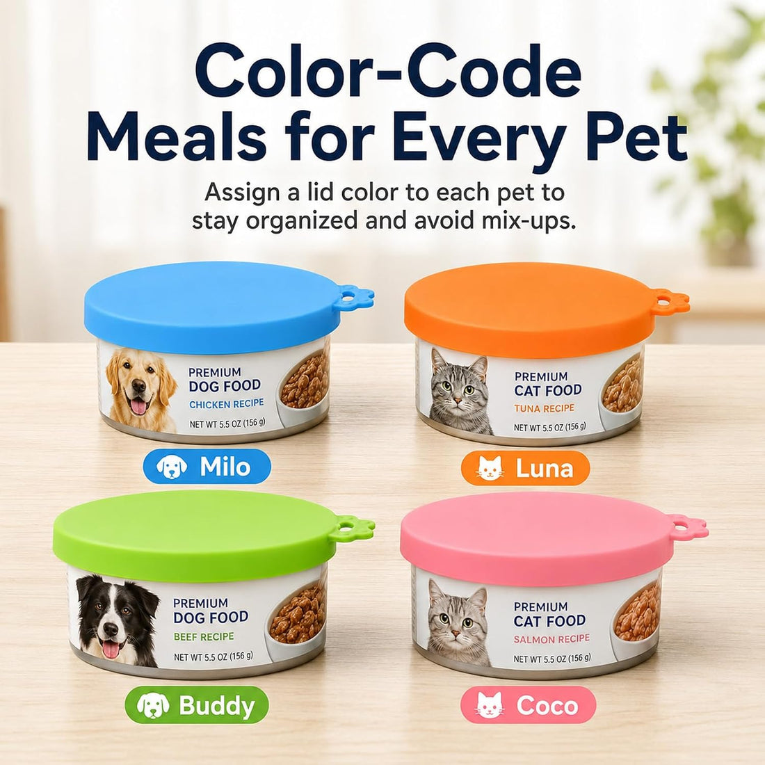 Lydia’s Deal Pet Food Can Covers 2-Pack