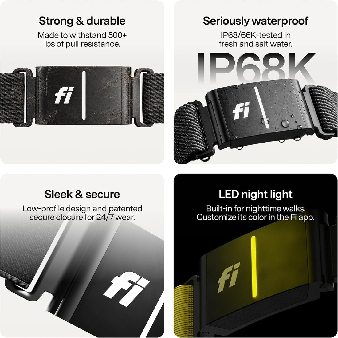 Fi Series 3+ GPS Dog Collar & Tracker, Membership Required, Gray L