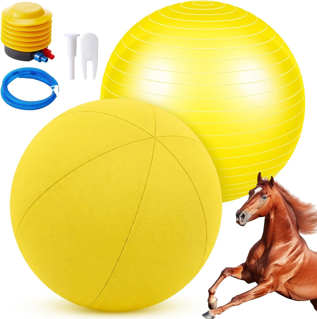 48 Inch Giant Herding Ball for Horses with Covers and Pump