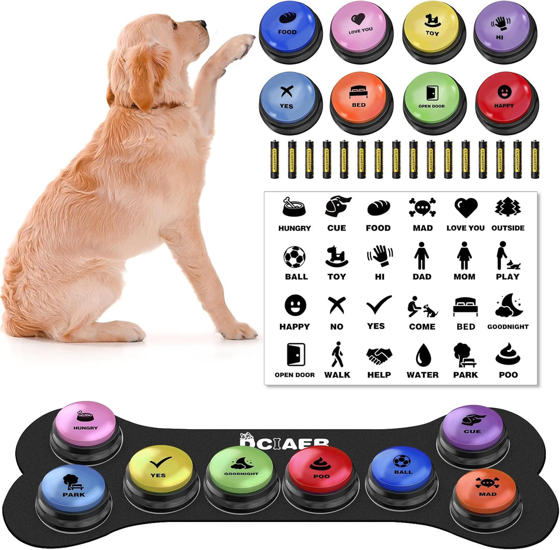 Dog Buttons for Communication,Talking Buttons for Dogs,8 Recordable