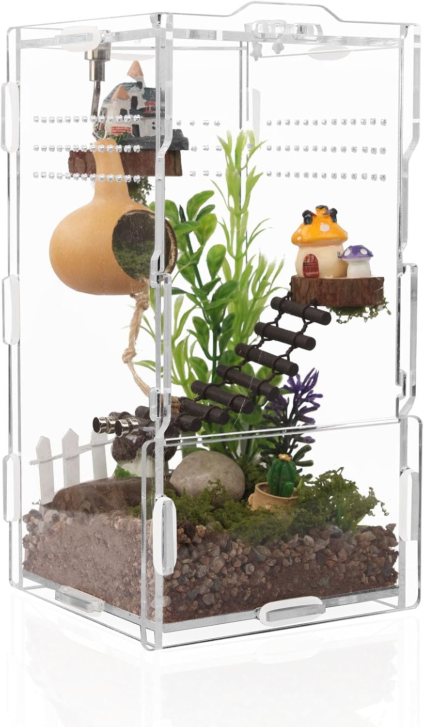 Jumping Spider Enclosure Kit 22pcs Terrarium with Decor