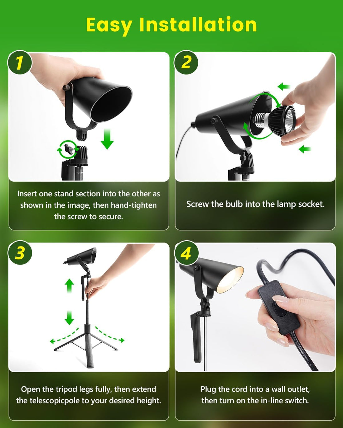 UVB 2.4 Bird Light with Adjustable Tripod Stand