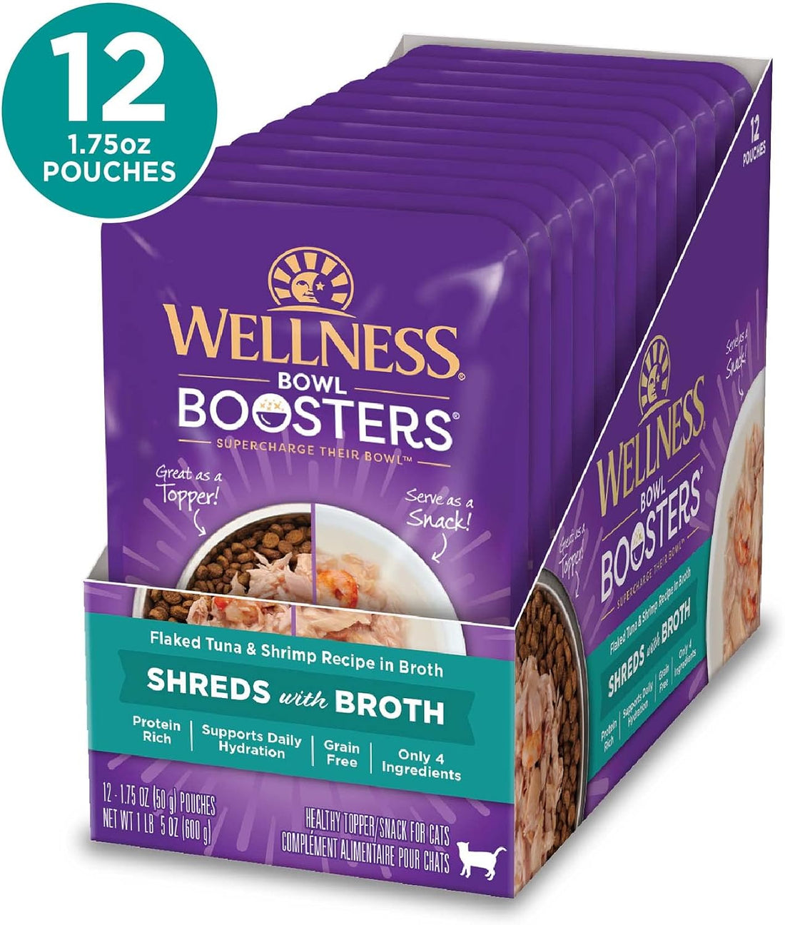 Wellness Bowl Boosters Shreds with Broth Wet Cat Food Topper