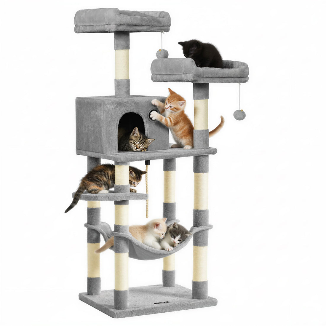 Feandrea Cat Tree, 56.3-Inch Cat Tower