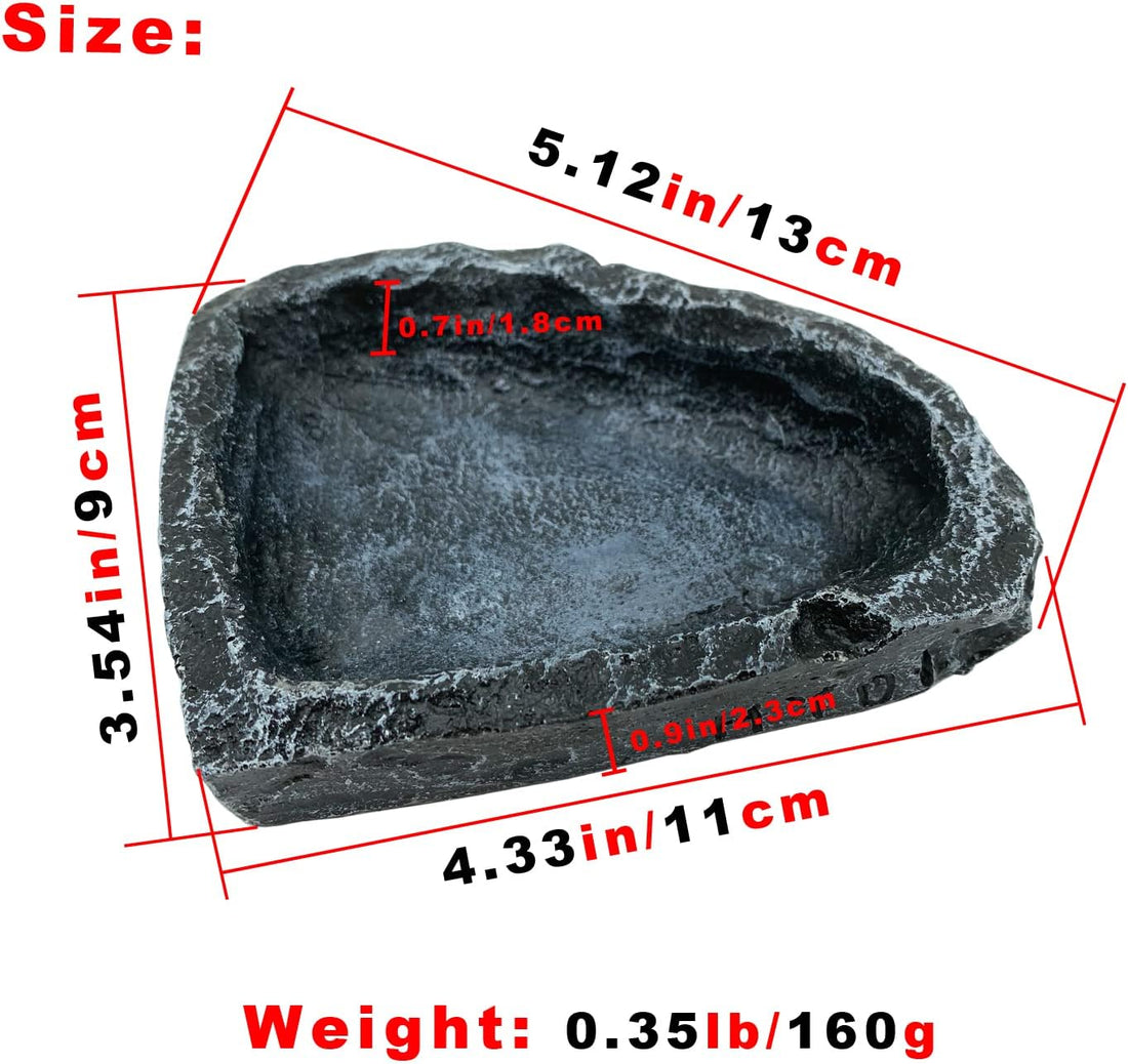2 Pack Reptile Feeding Dish Corner Bowl
