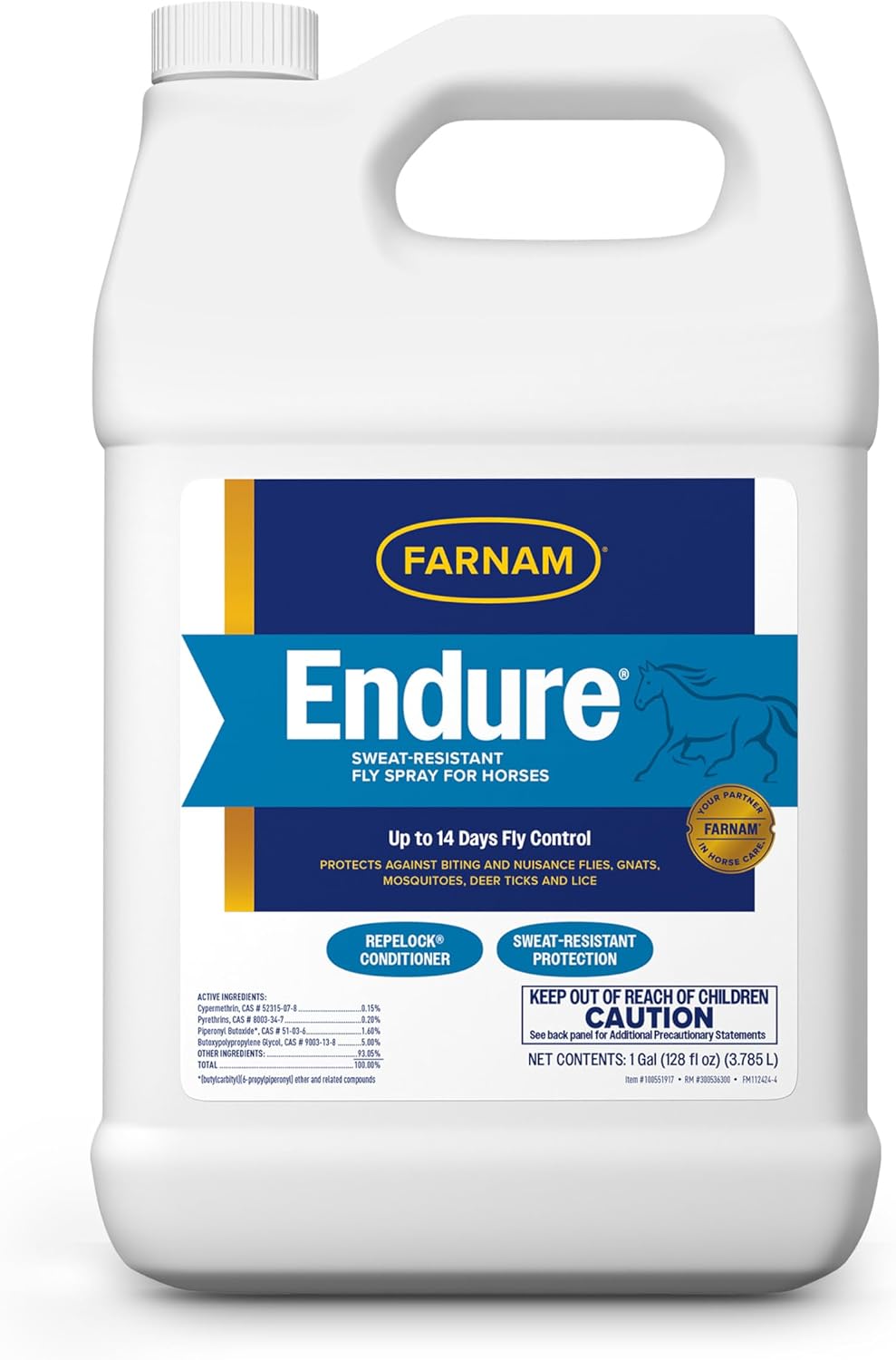 Farnam Endure Fly Spray for Horses, Long-Lasting Fly Repellent