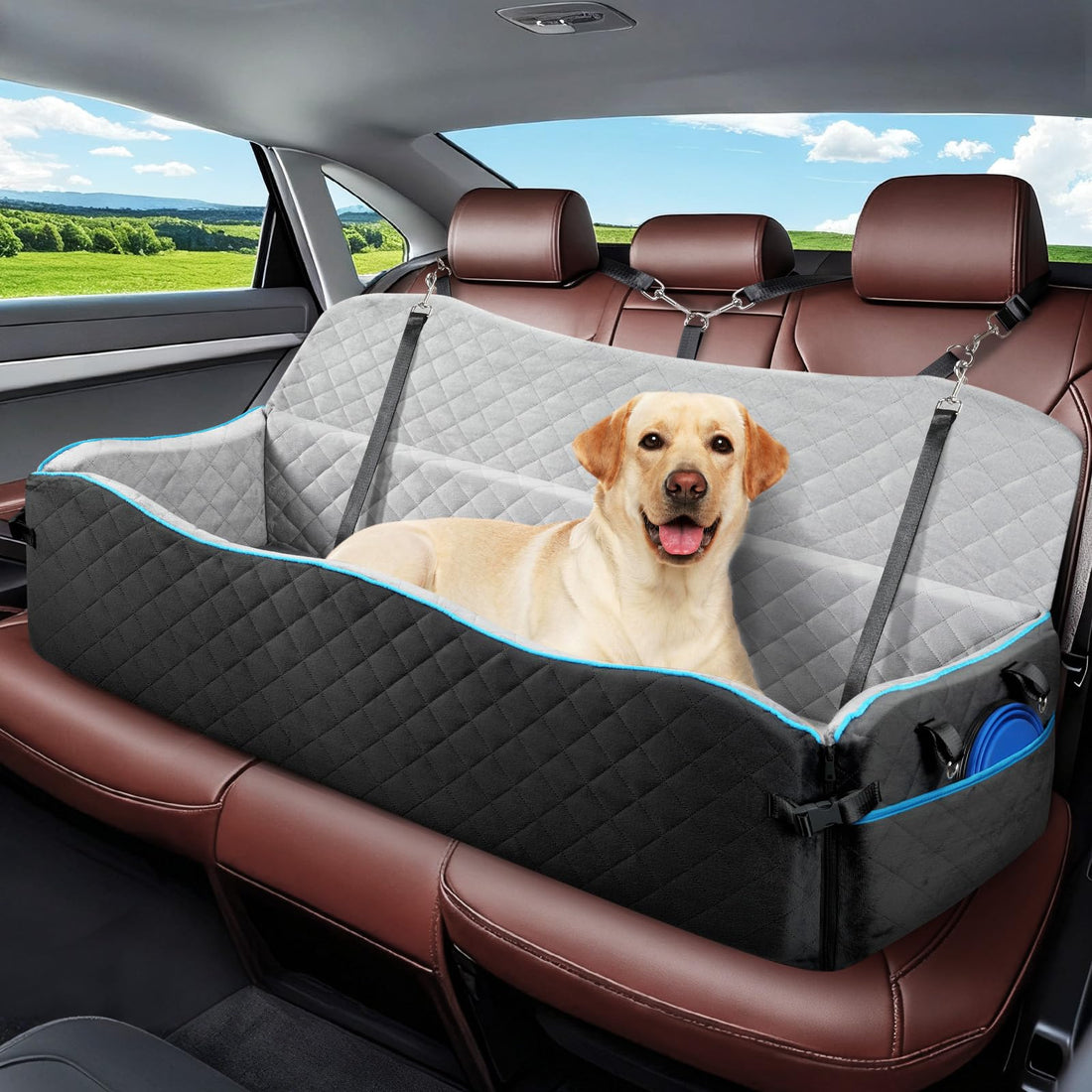 Tivray Large Dog Car Seat, Dog Car Bed for Large Dogs Under 120lbs