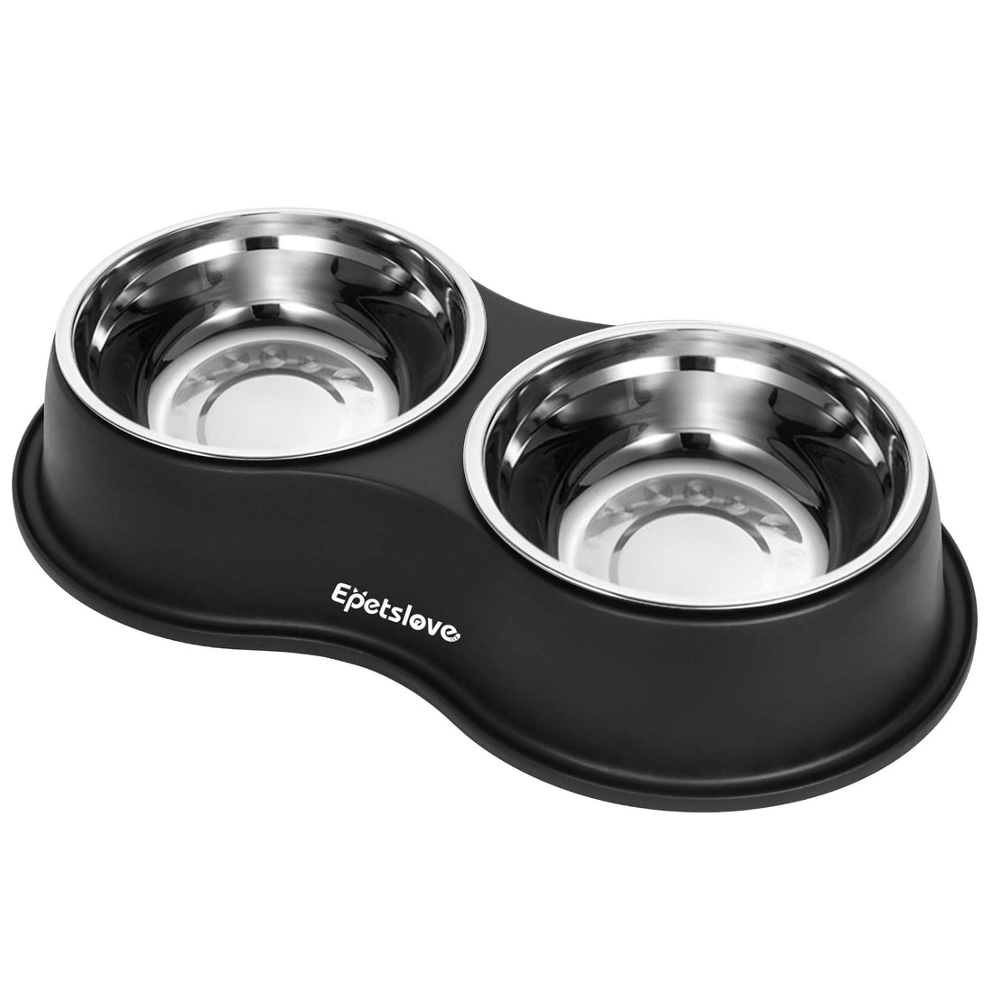 Epetslove Dog Bowls Double Dog Water and Food Bowl Stainless Steel