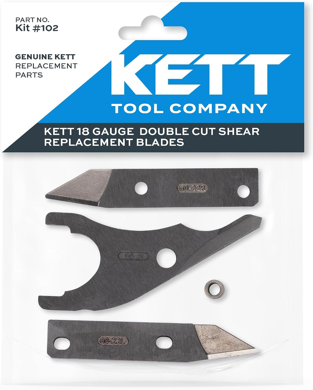 Kett Tool KIT #102-18 Gauge Shear Blade Replacement Kit