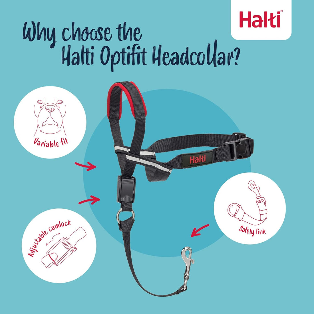 Halti Optifit Headcollar for Dogs | Size L