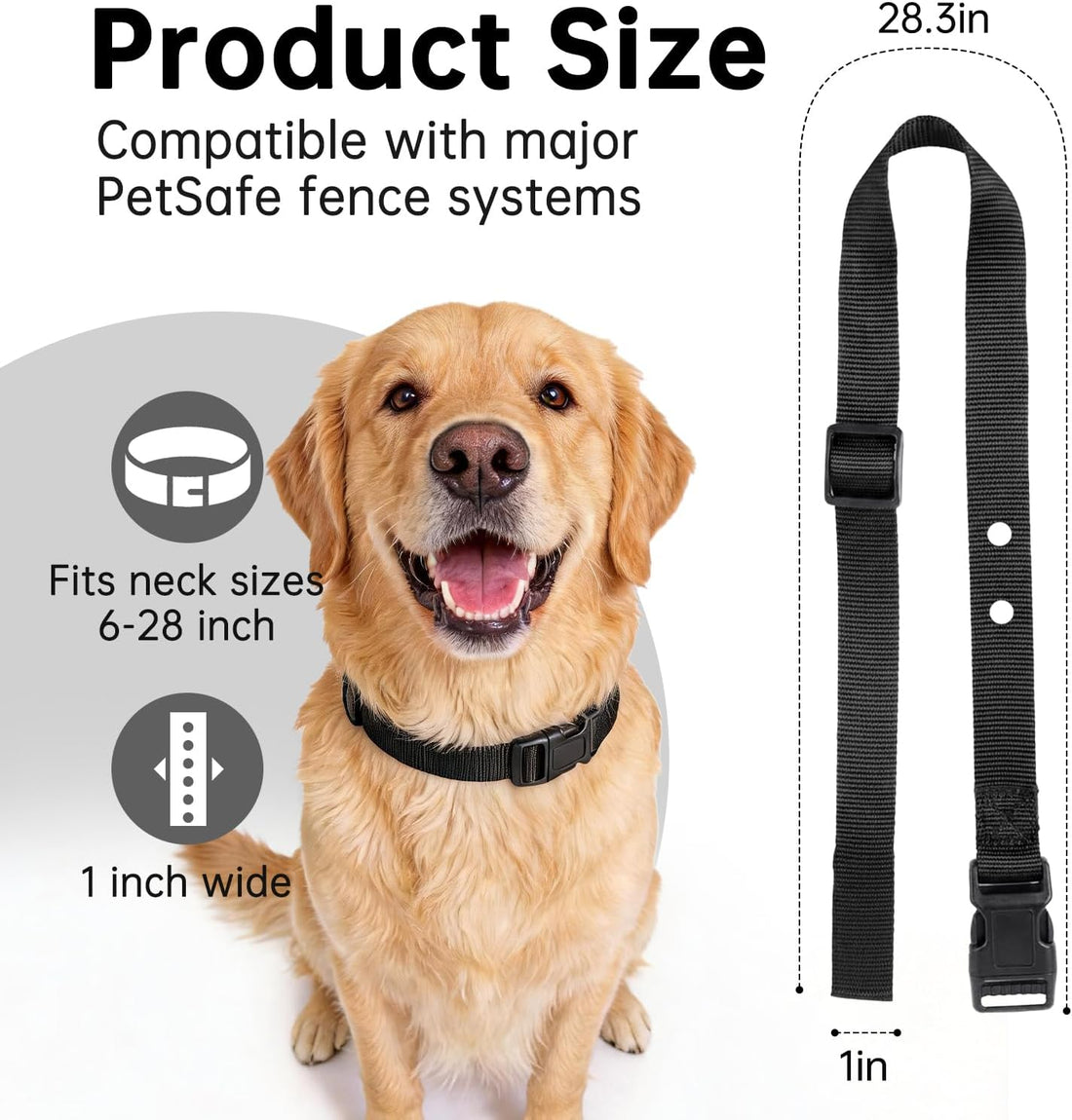 Replacement Collar Compatible with Petsafe If 100,Black