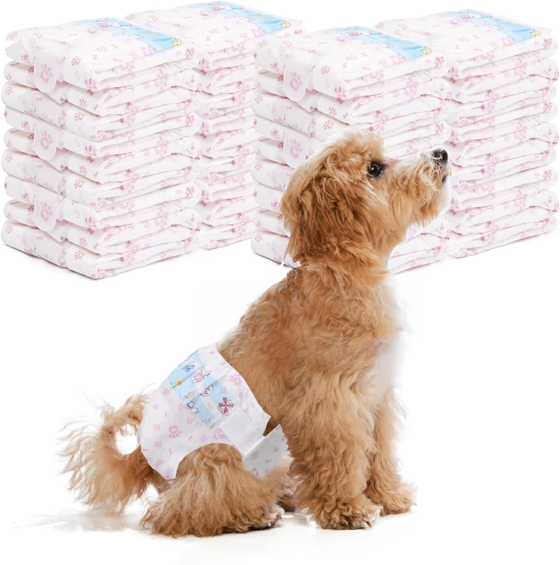 Disposable Dog Diapers Female 90 Count Doggie Diapers for Female Dogs
