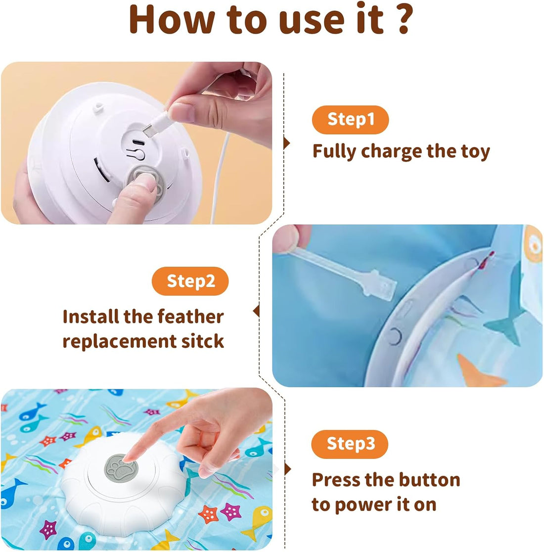 Interactive Touch Activated Hide and Seek Cat Toys for Indoor Cats