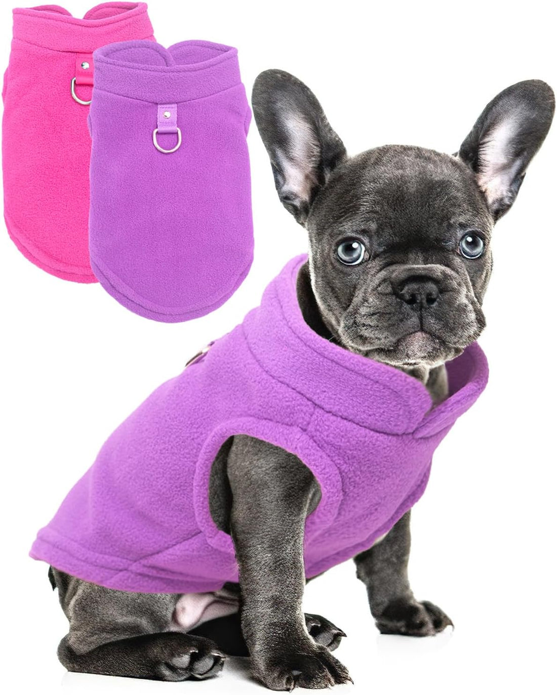 2 Pieces Fleece Dog Sweater Vest Winter Warm Dog Clothes for Small
