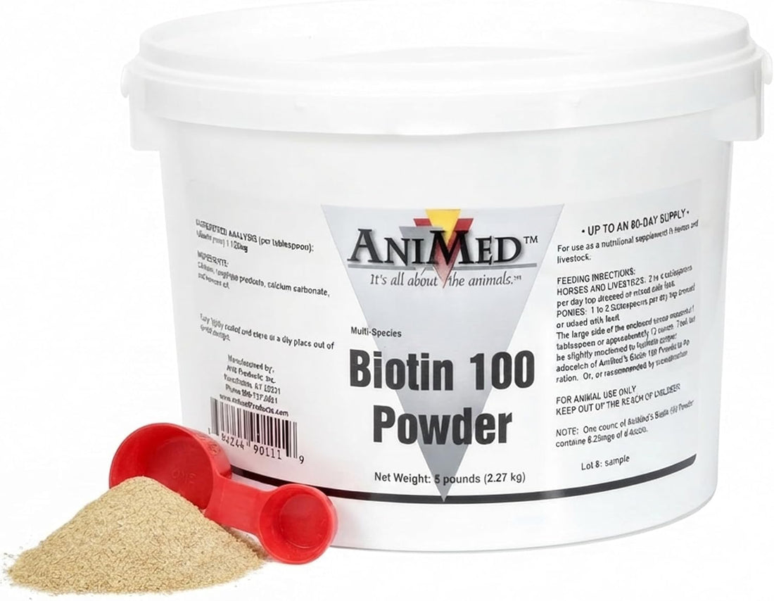 AniMed Biotin 100 Daily Horse Hoof Supplement & Equine Hair Growth