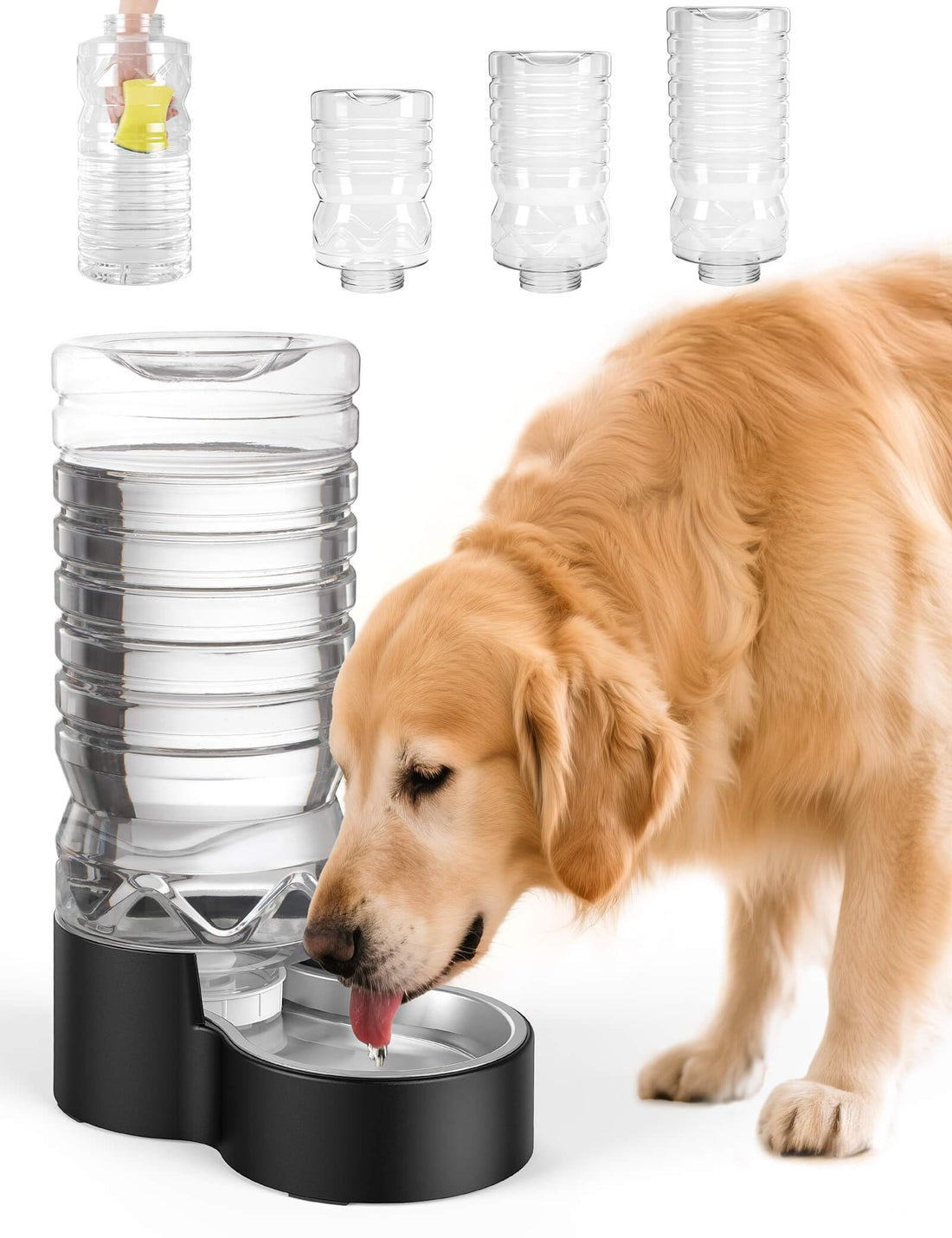 Heouvo 2.5 Gallon Automatic Dog Water Dispenser【Wide Mouth for Easy
