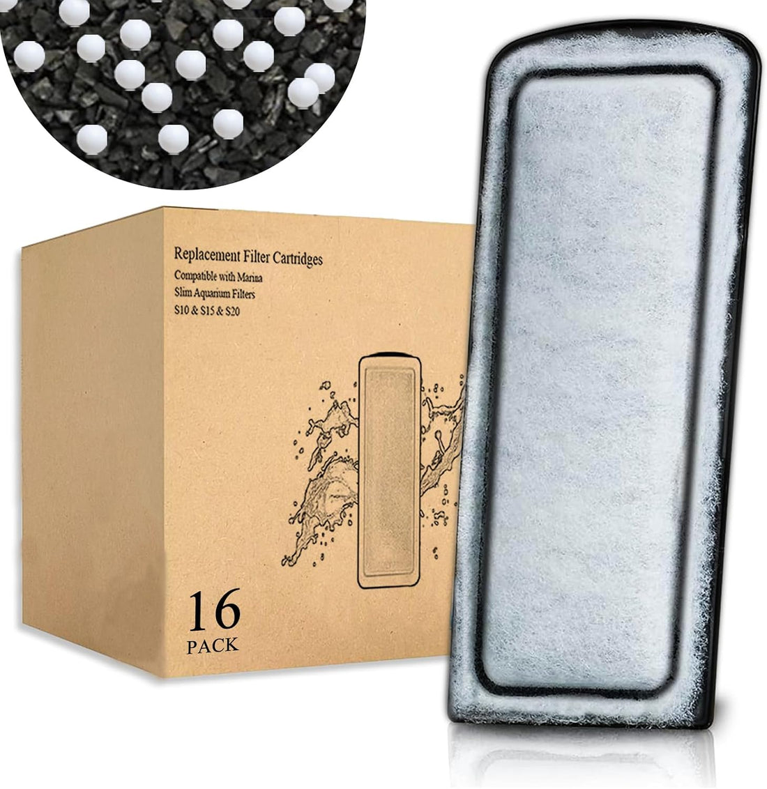 Pryitier 8 Pack Filter Cartridge for Marina Slim Filter S10/S15/S20