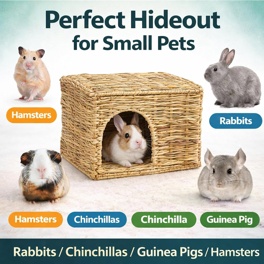 HERCOCCI Extra Large Grass House for Rabbit