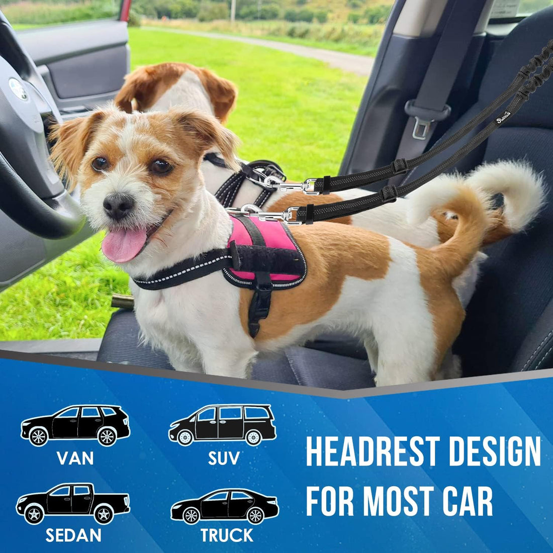 Lukovee Double Dog Seat Belt