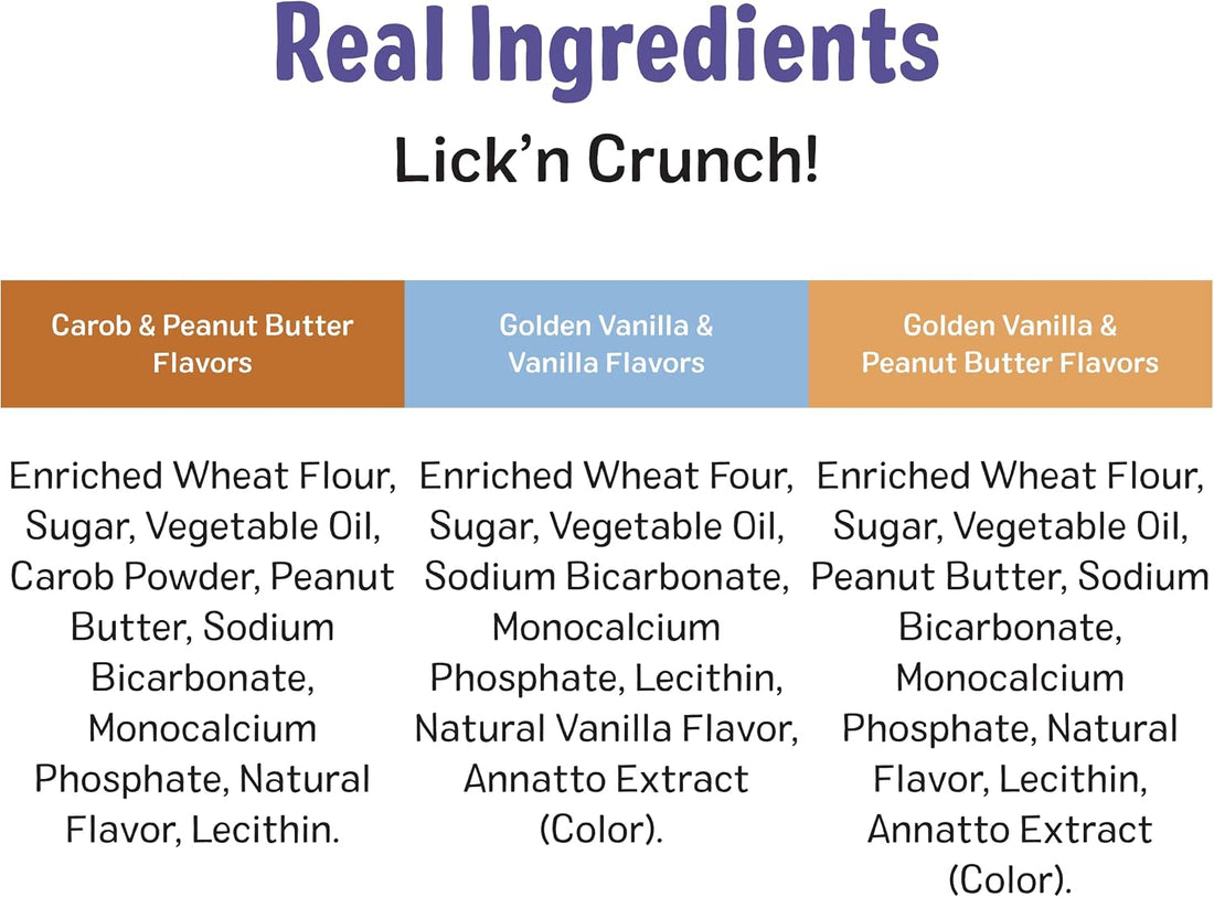 Three Dog Bakery Lick'n Crunch! Dog Treats Variety Pack - 13 oz