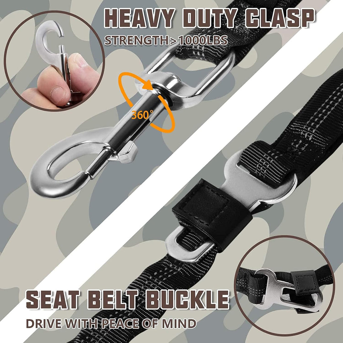 AUROTH Heavy Duty Bungee Dog Leash for Shock Absorption