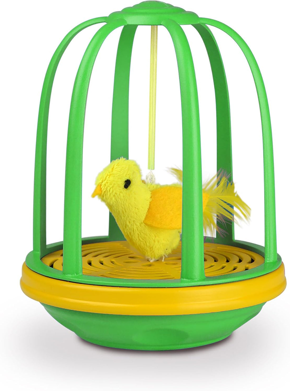 Pet Zone Caged Canary Electronic Bouncing Bird Cat Toy