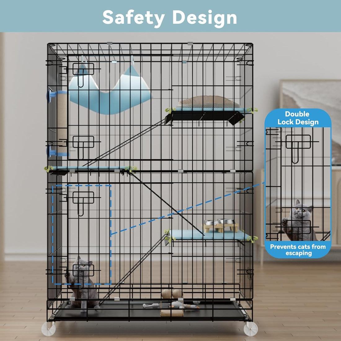 STILLCOVE 4-Tier Cat Cage Indoor