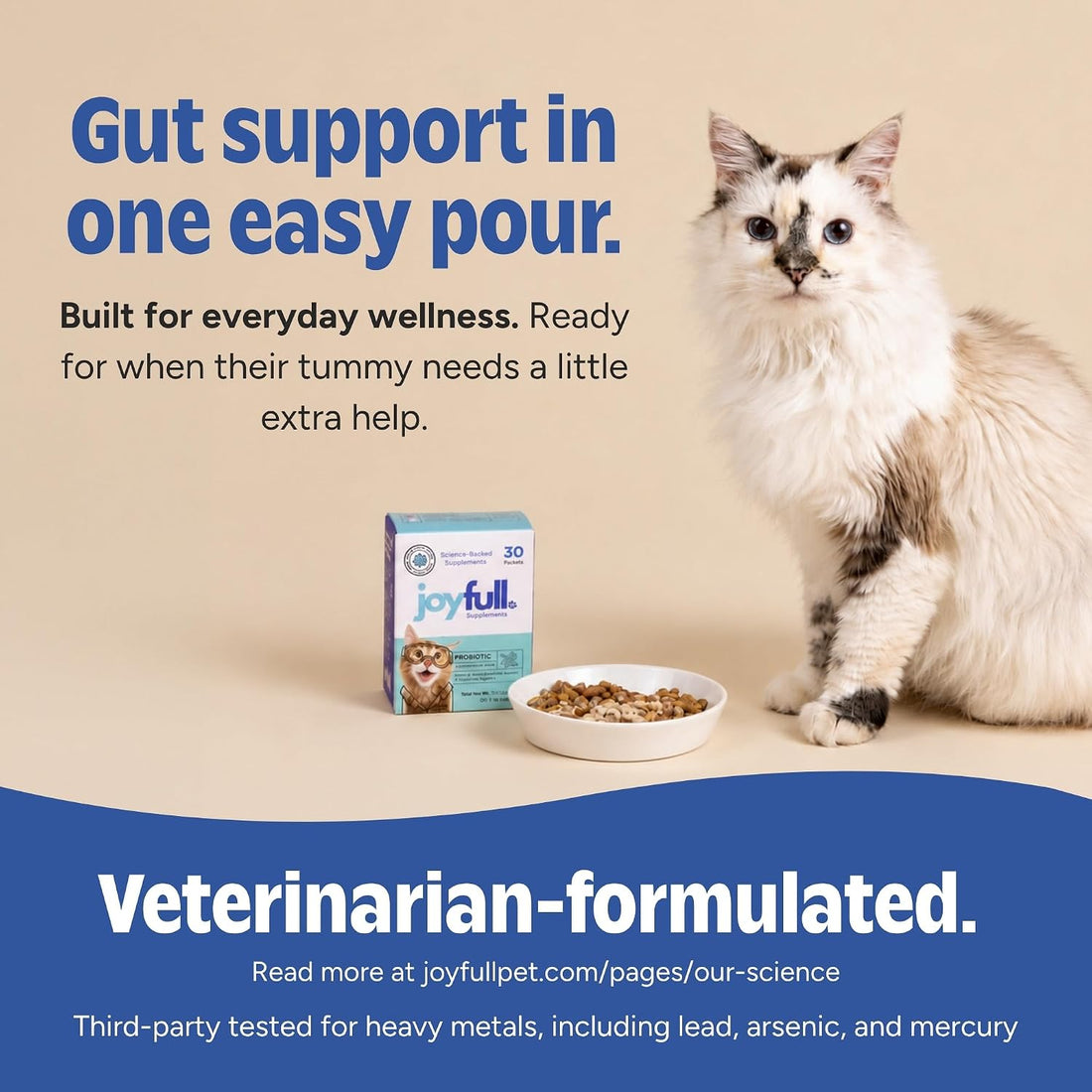 Joyfull Probiotic for Cats – Clinically Proven Strains for Diarrhea