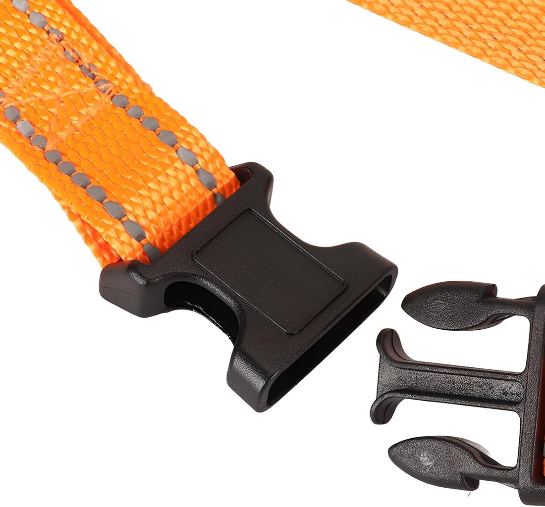 Adjustable Dog Headcollar Muzzle, Nylon, Orange