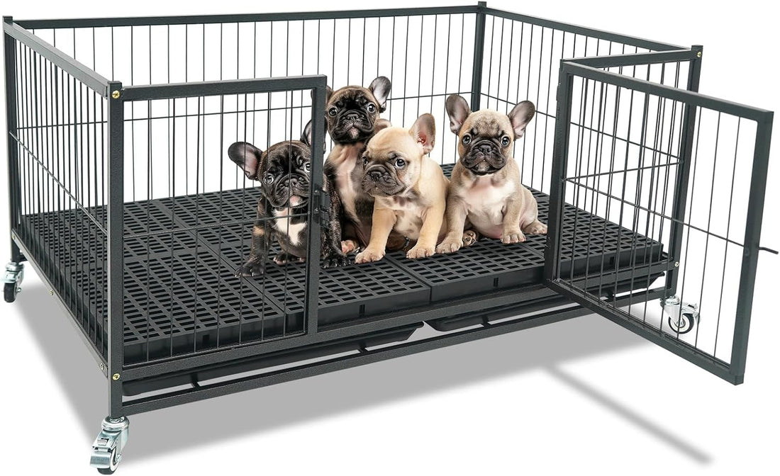 Homey Pet 43" Whelping Box for Dogs and Puppies, Easy Puppy Care