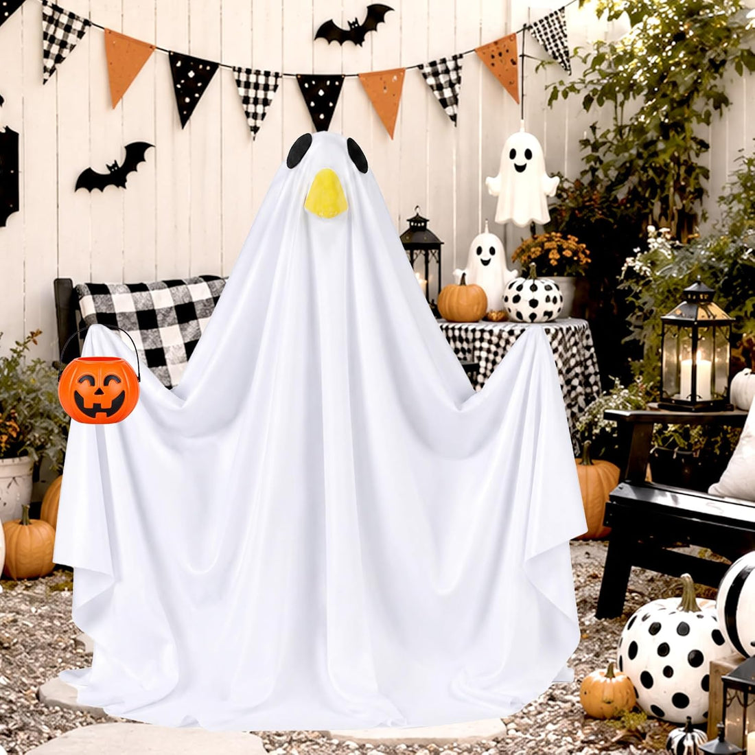Halloween Ghost Goose Outfit Porch Goose Outfits Lawn Goose Clothes