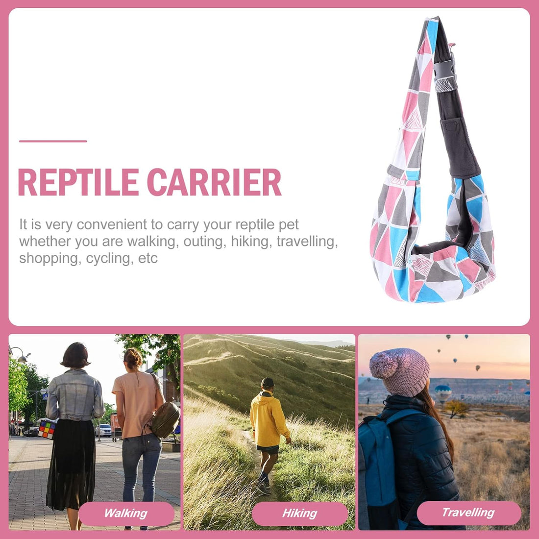 balacoo Bearded Dragon Carrier with Adjustable Strap for Outdoor