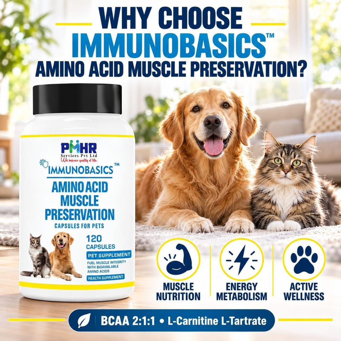 Amino Muscle Preservation Capsules for Dogs & Cats