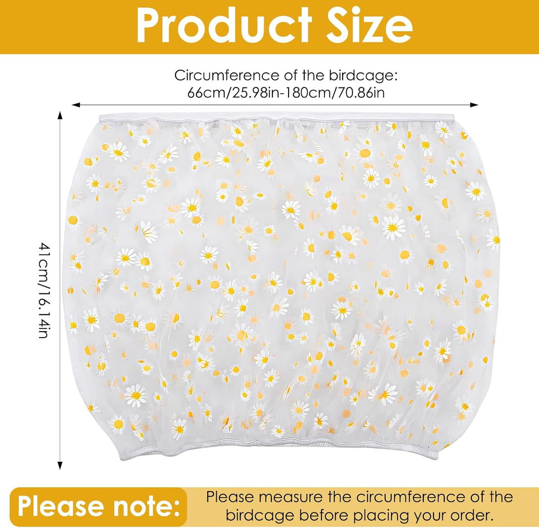 Universal Bird Cage Seed Catcher, Nylon Mesh Stretchy Bird Cage Skirt