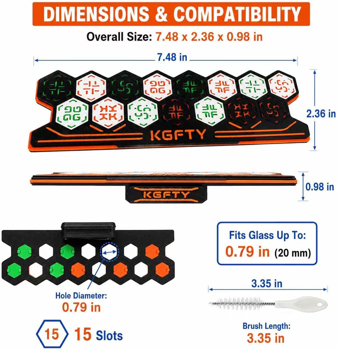 Magnetic Coral Frag Rack, 15-Hole Frag Plug Holder for Reef Tan