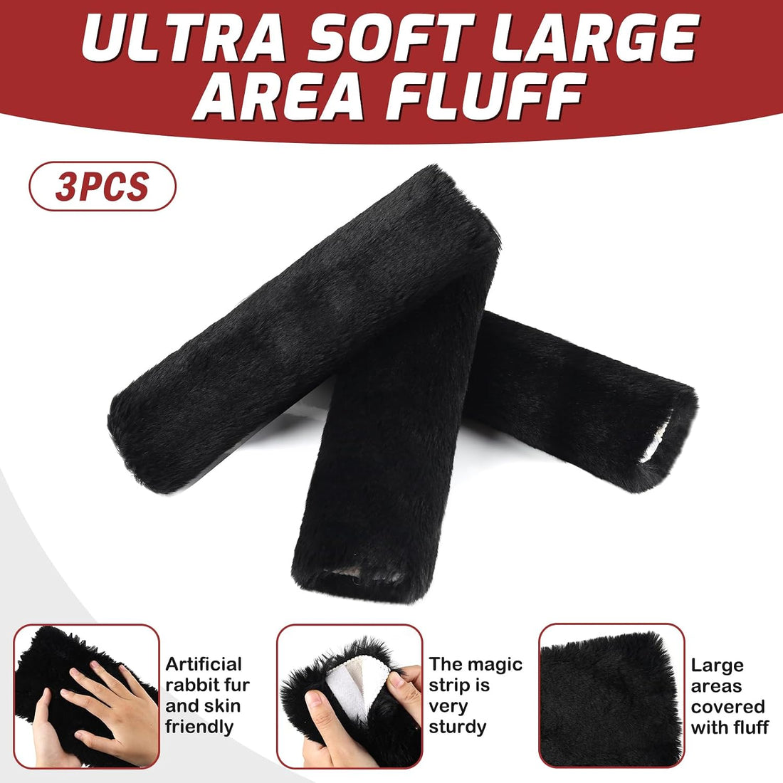 Fleece Halter Covers for Horses, Artificial Rabbit Fur Soft Padded