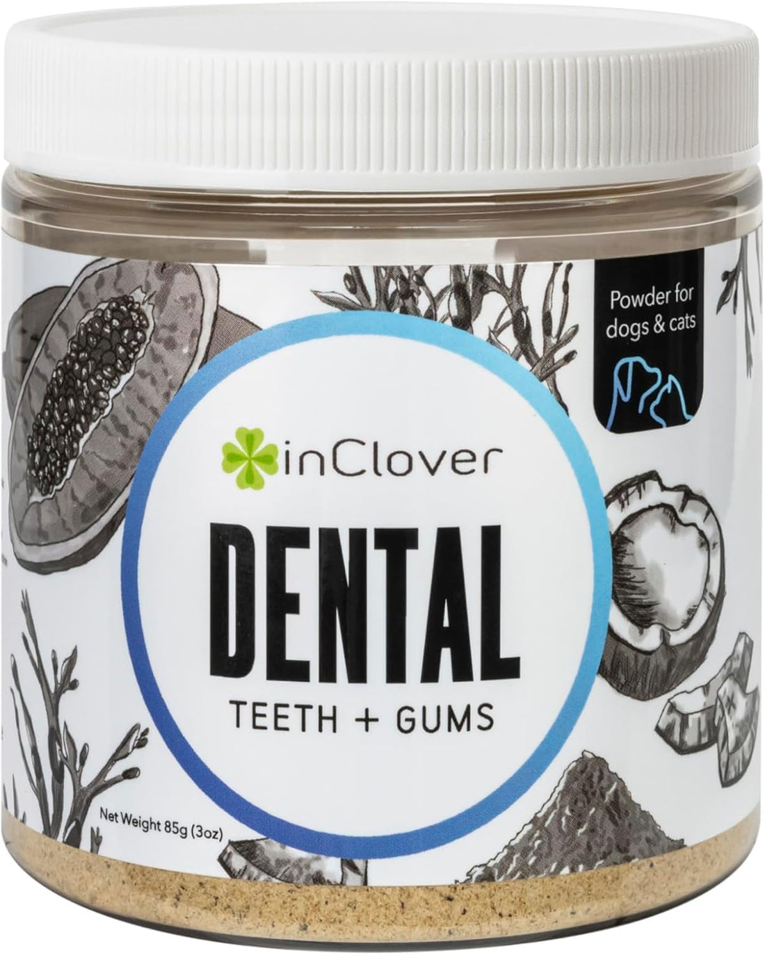 InClover Dog and Cat Dental Powder for Teeth Cleaning and Enamel