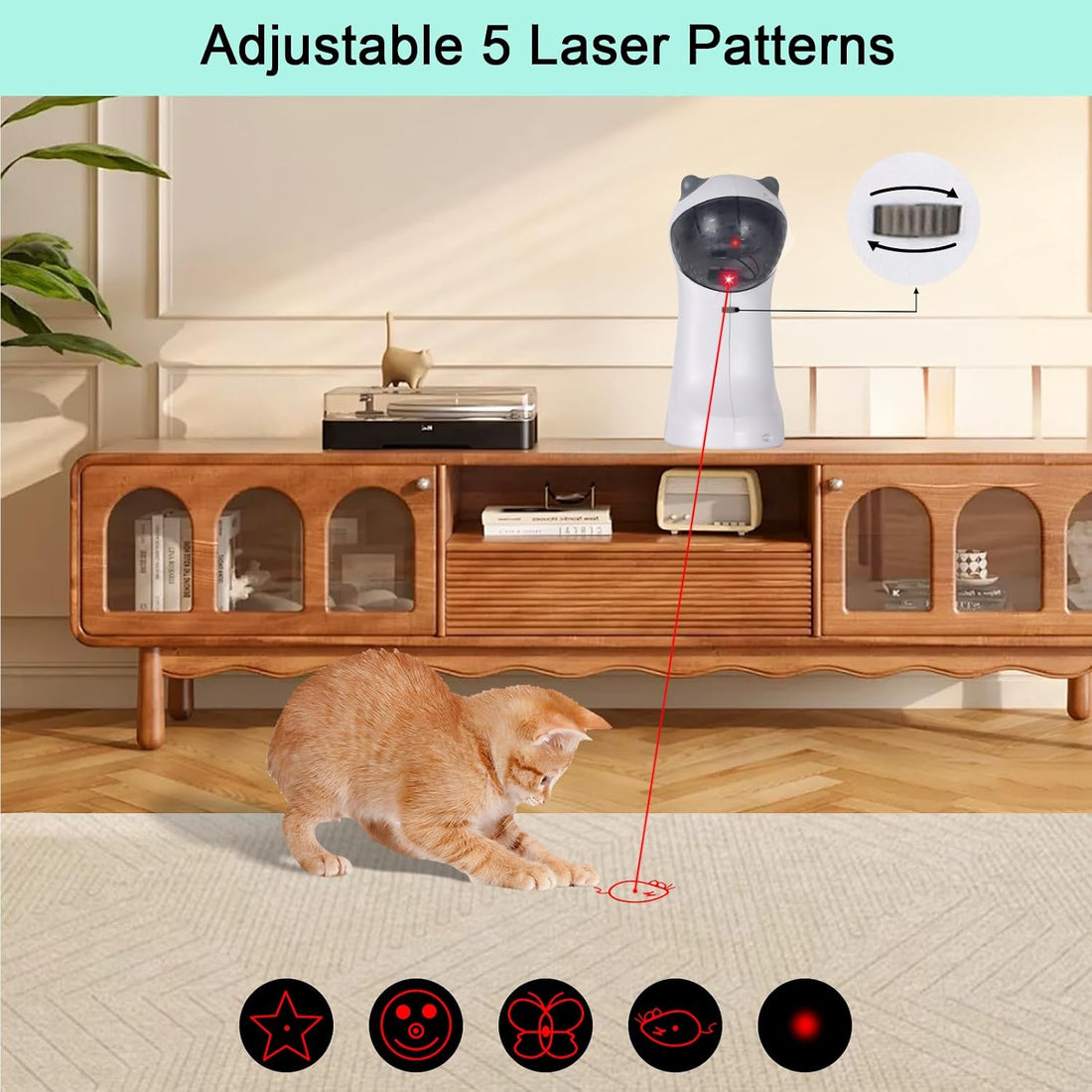 TBTeek Cat Toy, Automatic Motion-Activated, 5 Fun Patterns