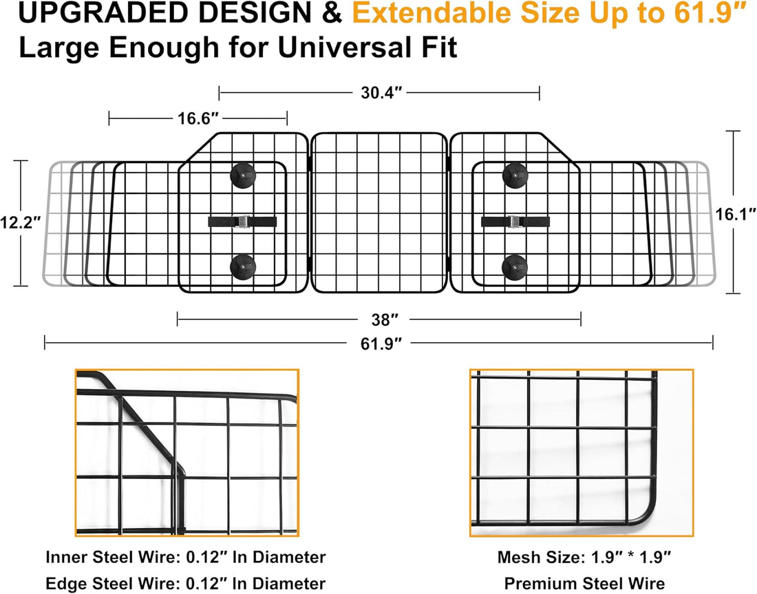 NOAMOO Dog Car Barrier for SUVs, Van, Vehicles