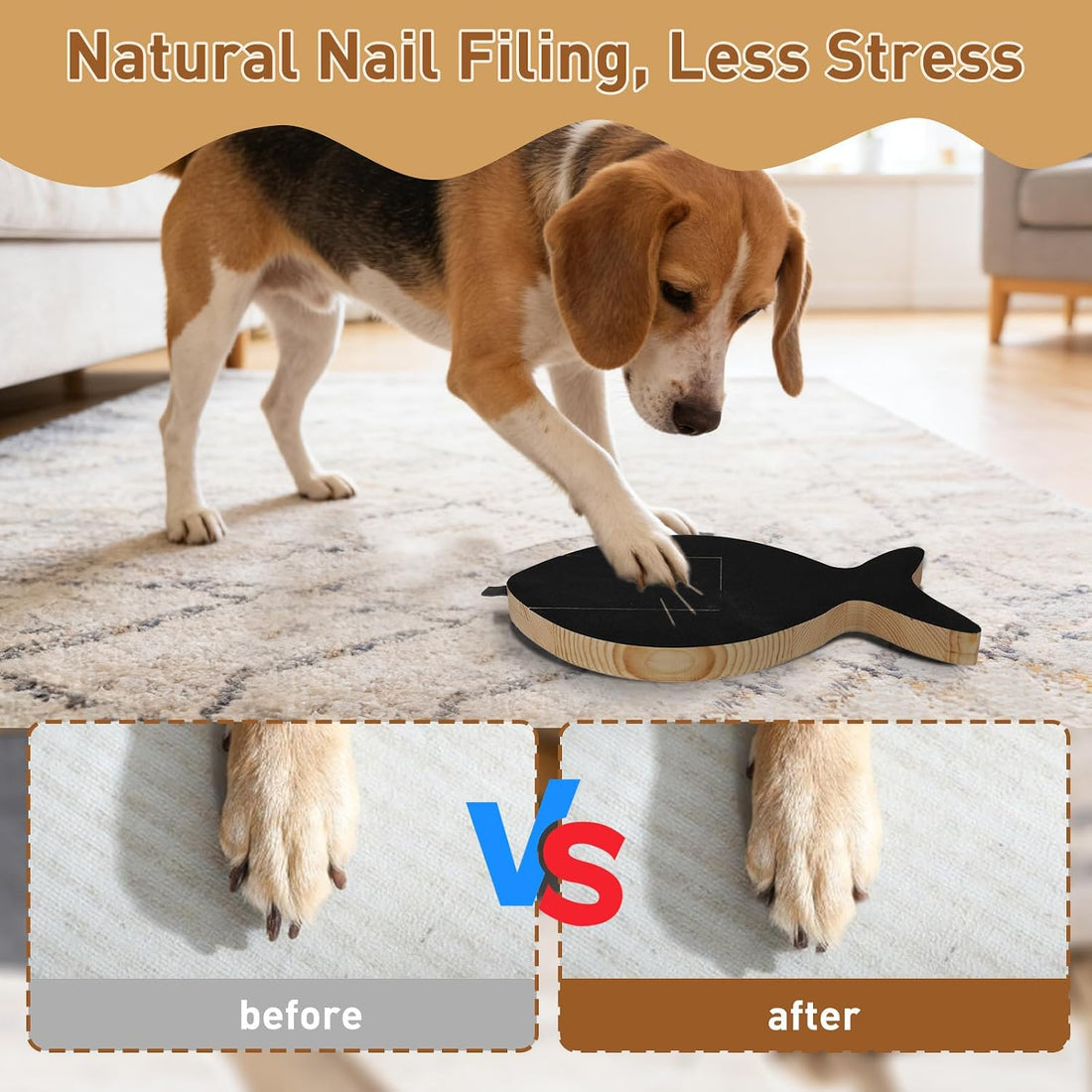 Vivifying Dog Nail Scratch Board with Treat Drawer for Front Paw Nails