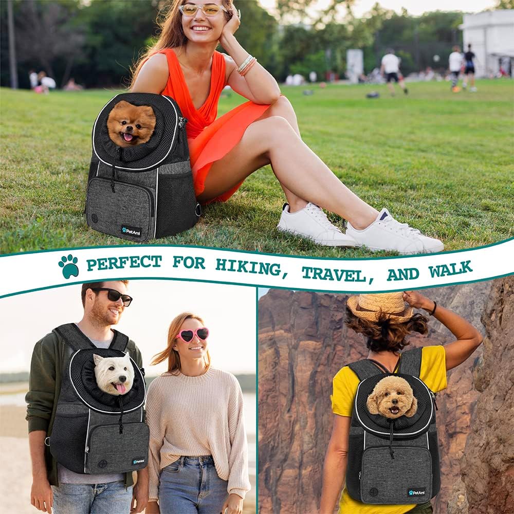 PetAmi Adjustable Dog & Cat Chest Carrier Backpack