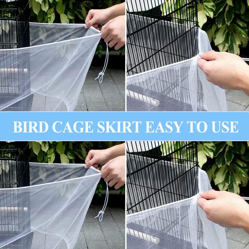 ASOCEA Extra Large Bird Cage Seed Catcher Guard Universal Birdcage