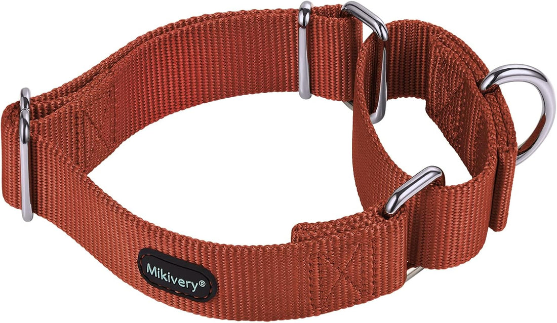 Mikivery Martingale Dog Collar Nylon Adjustable and Safety Training