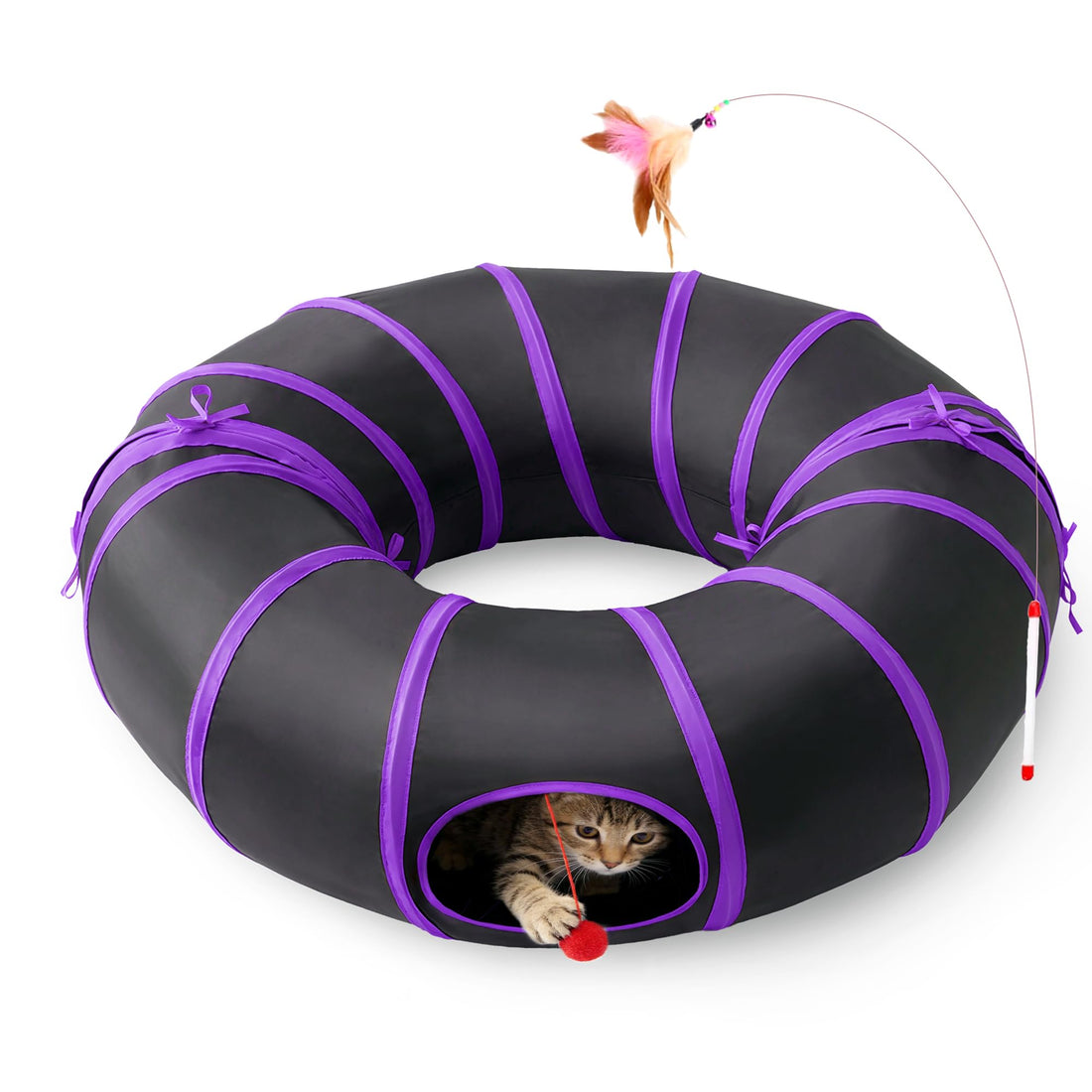 Love's cabin Round Cat Tunnel for Indoor Cats